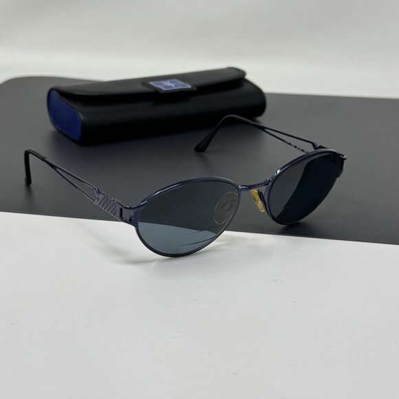 Vintage Yves Saint Laurent Eyeglasses Frame 4135 Y 388 Metallic Blue 53 [] 18 13 - Picture 5 of 14